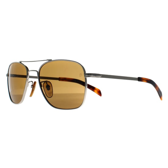 David Beckham Aviator Hombre Palladium Gris Marrón DB 7019/S - Image 2