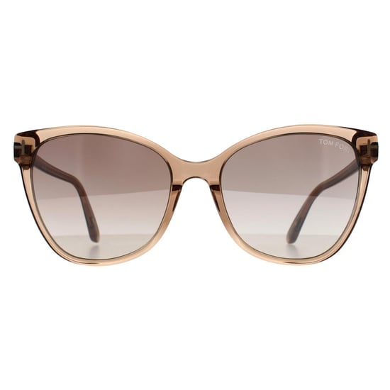 Tom Ford Cat Eye Mujer Marrón Claro Brillante Espejo Ani FT0844 - Image 1