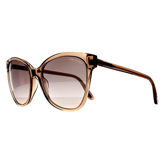 Tom Ford Cat Eye Mujer Marrón Claro Brillante Espejo Ani FT0844 - Image 2