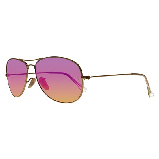 Gafas de sol Ray-Ban Aviator Gold Cyclamen Flash para hombre - Image 2