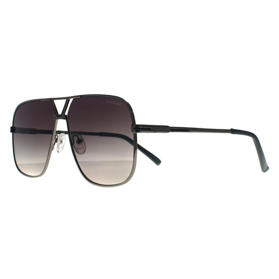 Guess Aviator Unisex Brillante Claro Niqueltin Humo Gris Gradiente GO00066 - Image 2