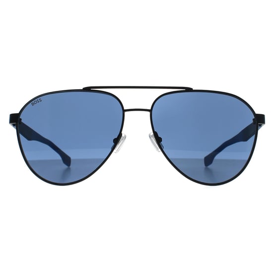 Hugo Boss Aviator Hombre Negro Mate Azul Azul BOSS 1485/S - Image 1