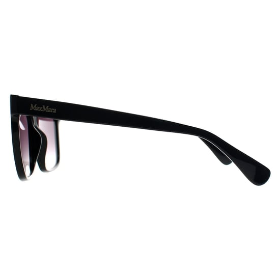 Max Mara Cuadrado Mujer Negro Brillante Gris Humo Gradiente MM0042 Logo9 - Image 3