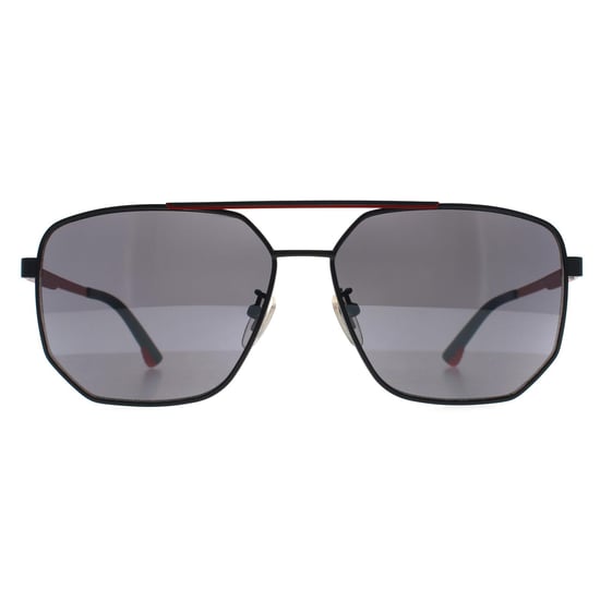 Police Aviator Mens Semi Matte Grey Smoke Mirror SPLB36 Synth 1 - Image 1
