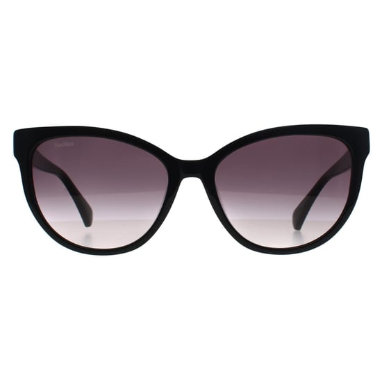 Max Mara Redondo Mujer Negro Brillante Gris Humo Gradiente MM0058 Logo 13 - Image 1