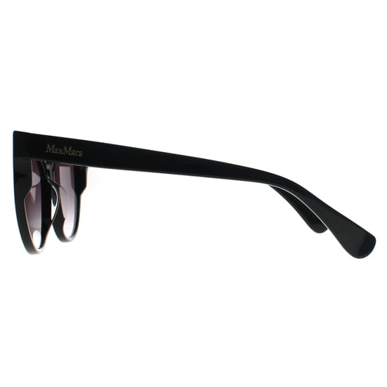 Max Mara Redondo Mujer Negro Brillante Gris Humo Gradiente MM0058 Logo 13 - Image 3