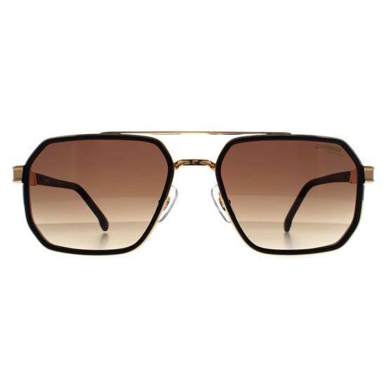 Carrera Rectangle Mens Matte Black Gold Black Brown Green Anti Reflex 1069/S - Image 1