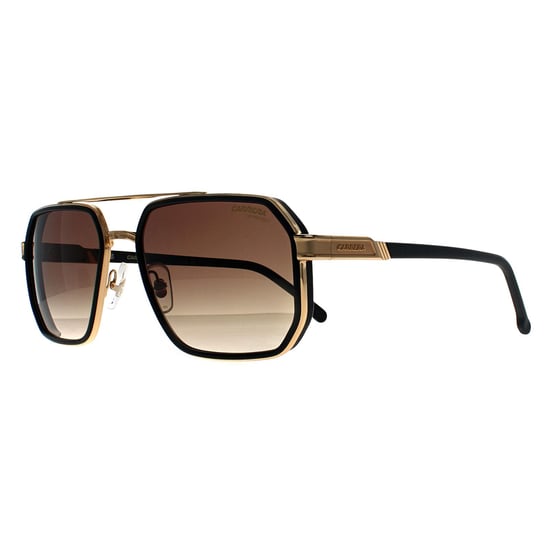 Carrera Rectangle Mens Matte Black Gold Black Brown Green Anti Reflex 1069/S - Image 2