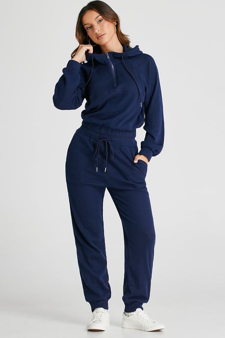 Conjunto de Jogger de Punto Acanalado con Capucha - Image 2
