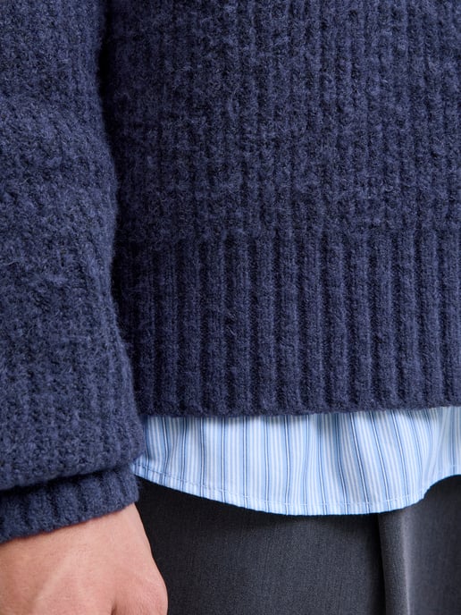 Jack & Jones Suéter York Ollie de Punto con Cuello Redondo Azul - Image 5