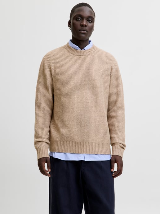 Jack & Jones Suéter York Ollie de Cuello Redondo Beige - Image 2