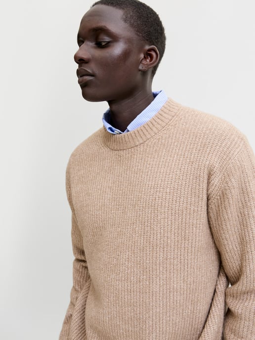 Jack & Jones Suéter York Ollie de Cuello Redondo Beige - Image 3
