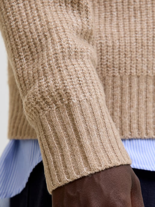Jack & Jones Suéter York Ollie de Cuello Redondo Beige - Image 5