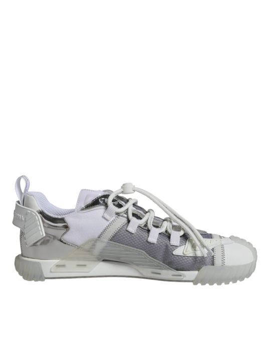 Zapatillas bajas NS1 blancas y plateadas de Dolce & Gabbana - Image 6