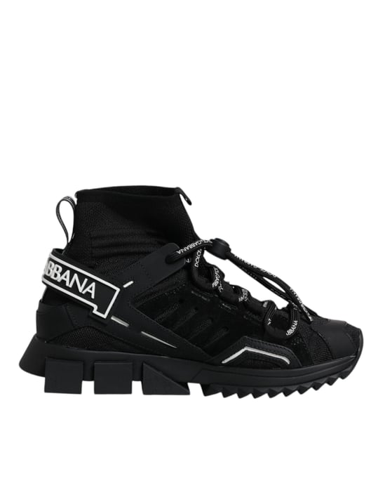 Zapatillas con logo de calcetines Black Sorrento de Dolce & Gabbana - Image 1