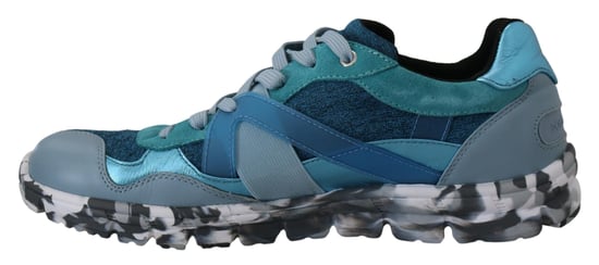 Zapatillas deportivas de cuero azul gris de Dolce & Gabbana - Image 6