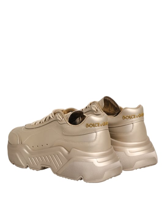 Zapatillas de mujer Daymaster en piel dorada de Dolce & Gabbana - Image 6