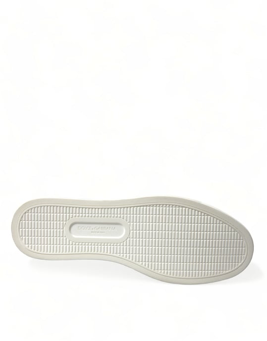 Zapatillas bajas de cuero blanco Bordeaux con logo de Dolce & Gabbana - Image 6