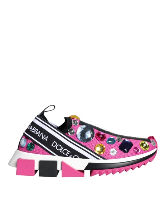 Zapatillas bajas con cristales Pink Sorrento de Dolce & Gabbana - Image 1