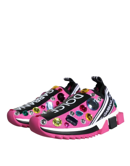 Zapatillas bajas con cristales Pink Sorrento de Dolce & Gabbana - Image 3