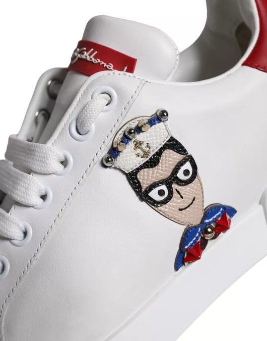 Zapatillas Portofino de piel de becerro blanca de Dolce & Gabbana - Image 5