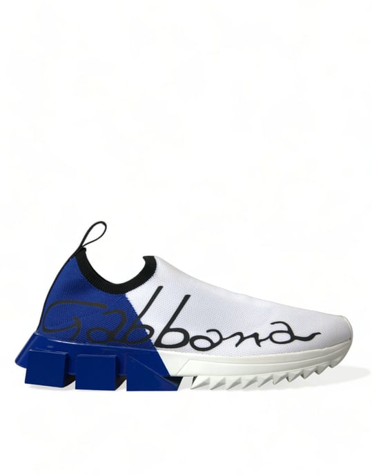 Zapatillas Casual de Hombre Dolce & Gabbana Sorrento Bajo Top Blanco Azul - Image 1