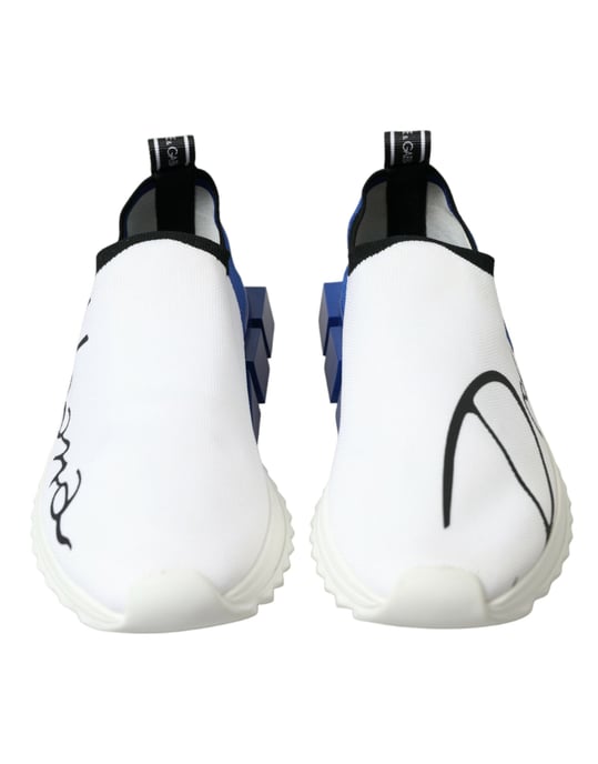 Zapatillas Casual de Hombre Dolce & Gabbana Sorrento Bajo Top Blanco Azul - Image 2