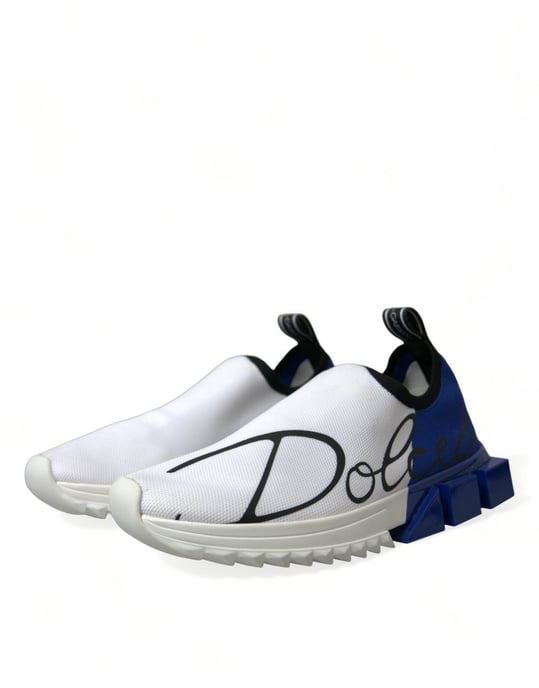 Zapatillas Casual de Hombre Dolce & Gabbana Sorrento Bajo Top Blanco Azul - Image 3