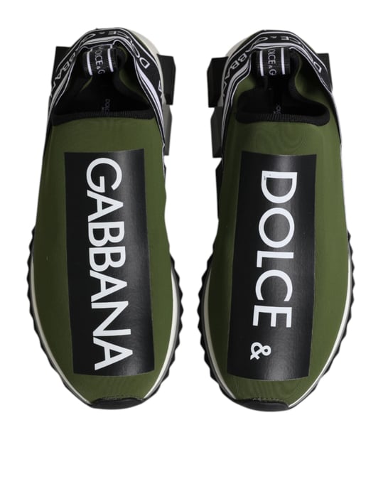 Zapatillas de Hombre Sorrento de Bajo Top con Logo Verde de Dolce & Gabbana - Image 3