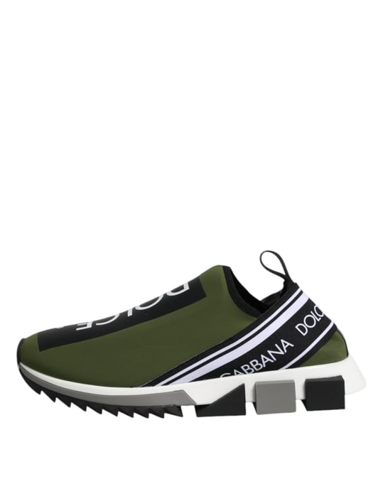 Zapatillas de Hombre Sorrento de Bajo Top con Logo Verde de Dolce & Gabbana - Image 6