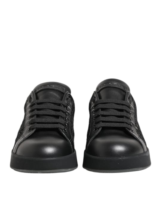 Zapatillas de casa de encaje floral negro Dolce & Gabbana - Image 3