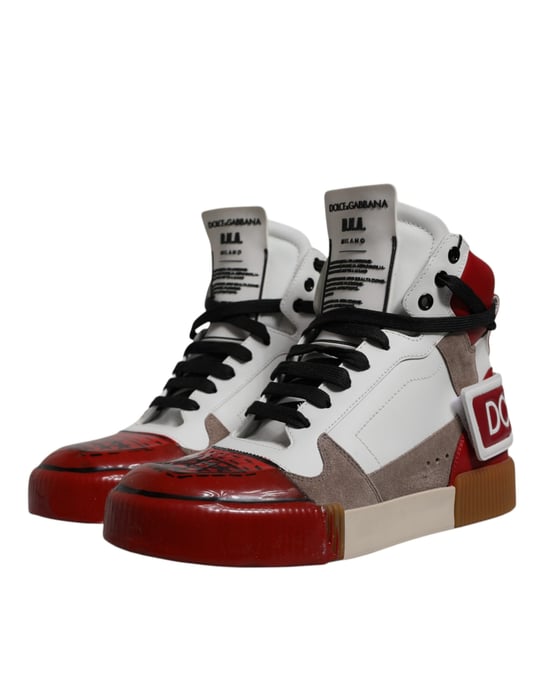 Zapatillas altas de cuero multicolor Dolce & Gabbana - Image 3