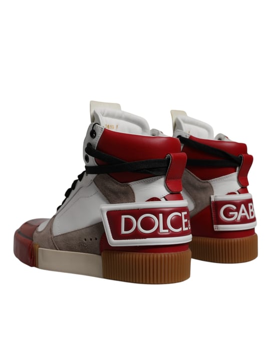 Zapatillas altas de cuero multicolor Dolce & Gabbana - Image 4