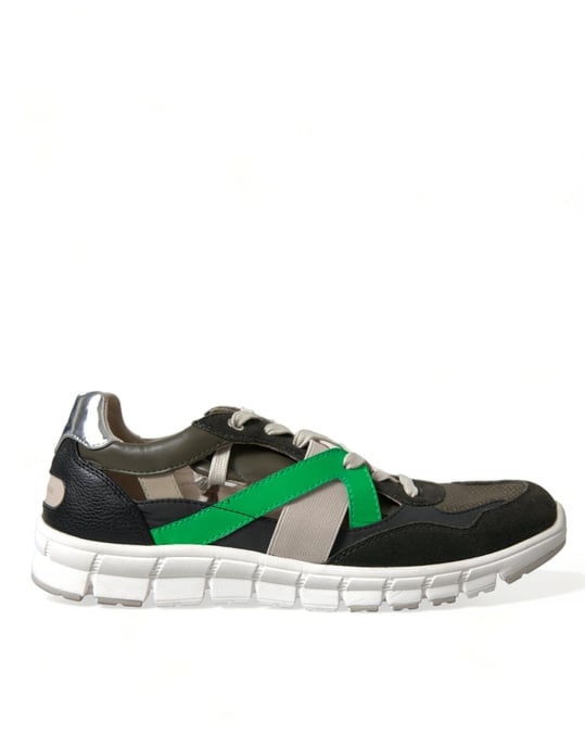 Zapatillas bajas de cuero y ante multicolor de Dolce & Gabbana - Image 1