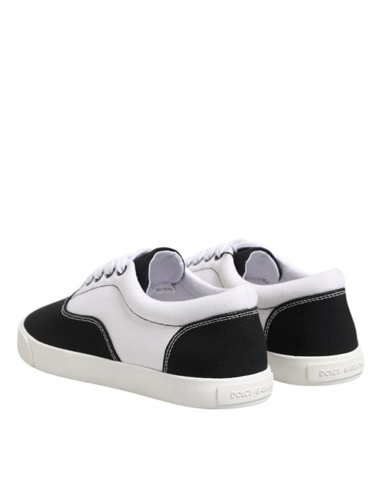 Deportivas para hombres de lona negra Dolce & Gabbana con cordones - Image 5