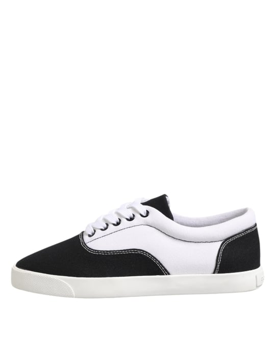 Deportivas para hombres de lona negra Dolce & Gabbana con cordones - Image 6