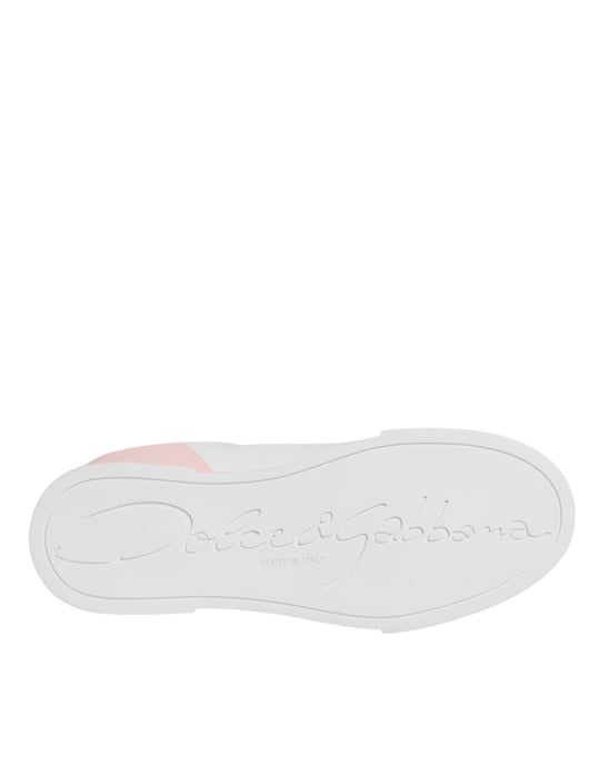Zapatillas bajas Dolce & Gabbana White Pink Portofino - Image 6