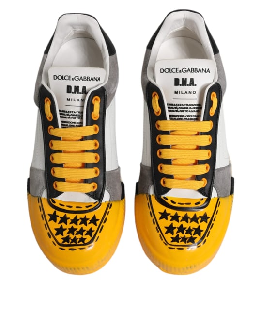 Zapatos Deportivos de Cuero Multicolor DNA Low Top de Dolce & Gabbana - Image 3
