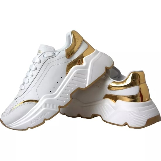 Zapatillas de cuero para hombre Dolce & Gabbana White Gold DAYMASTER - Image 3