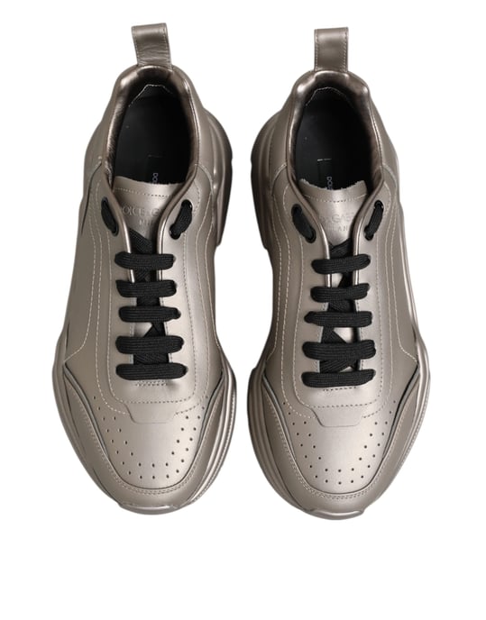 Zapatillas de cuero para hombres DAYMASTER Plata de Dolce & Gabbana - Image 3