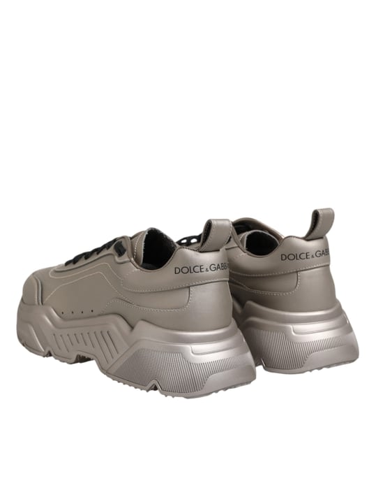 Zapatillas de cuero para hombres DAYMASTER Plata de Dolce & Gabbana - Image 5