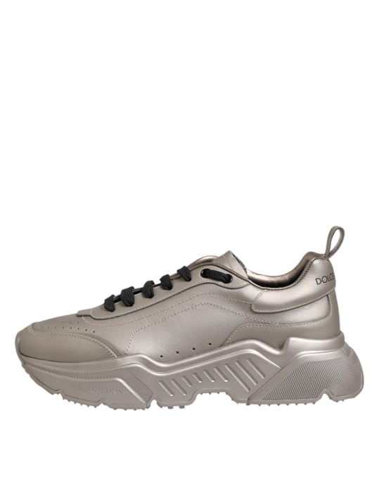 Zapatillas de cuero para hombres DAYMASTER Plata de Dolce & Gabbana - Image 6