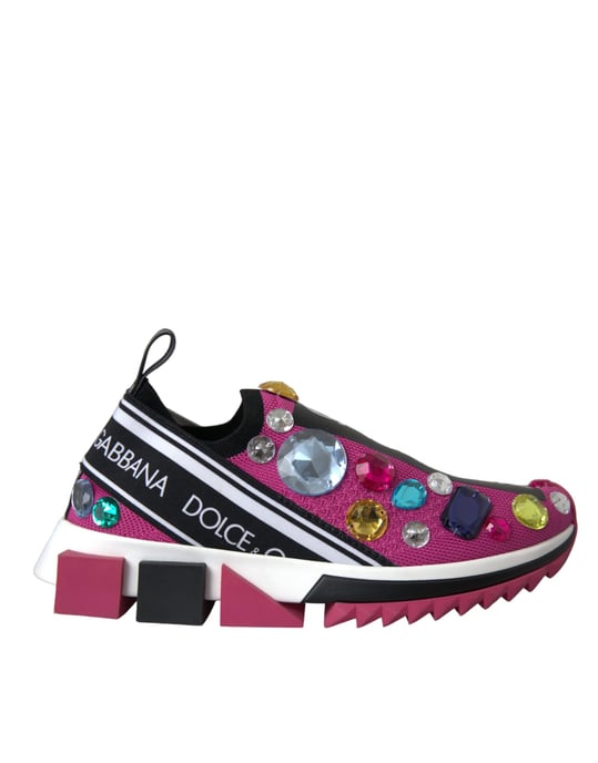 Zapatillas con cristales Pink Sorrento de Dolce & Gabbana - Image 1