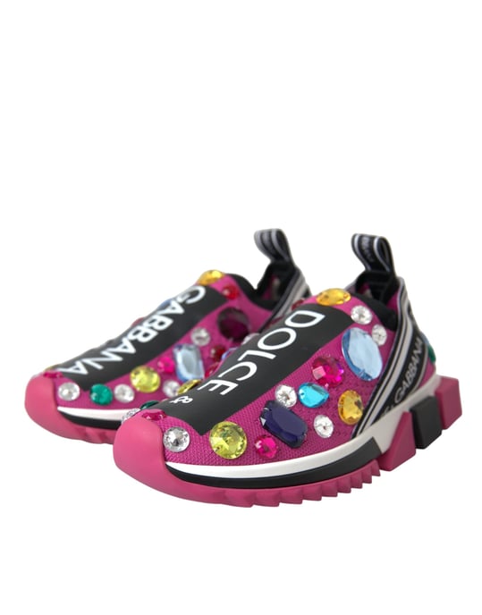 Zapatillas con cristales Pink Sorrento de Dolce & Gabbana - Image 3