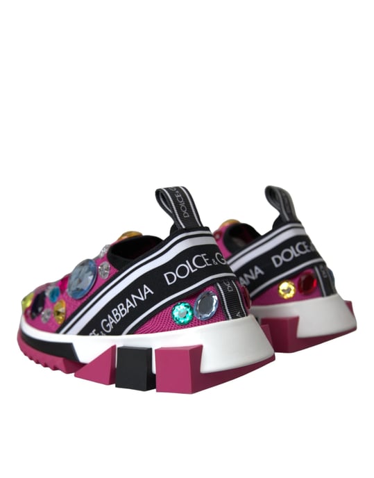 Zapatillas con cristales Pink Sorrento de Dolce & Gabbana - Image 4