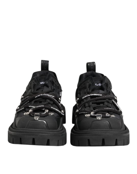 Zapatillas de Trekking Negras de Bajo Perfil con Cordones de Dolce & Gabbana - Image 2