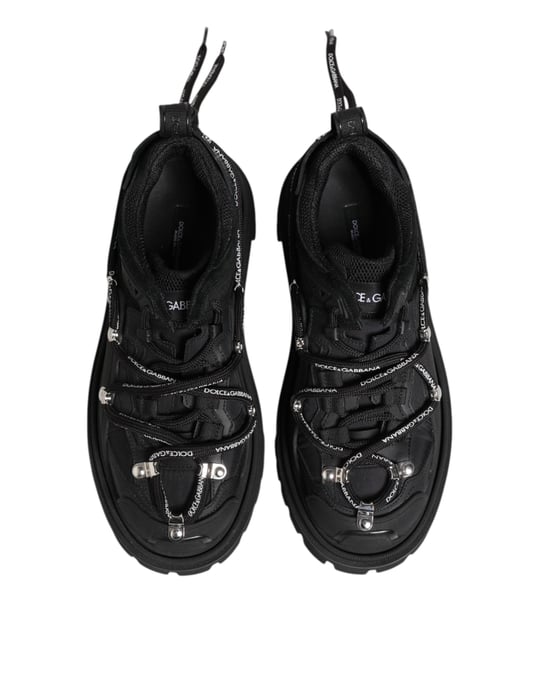 Zapatillas de Trekking Negras de Bajo Perfil con Cordones de Dolce & Gabbana - Image 3