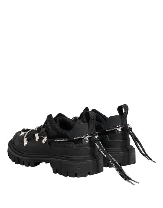 Zapatillas de Trekking Negras de Bajo Perfil con Cordones de Dolce & Gabbana - Image 5