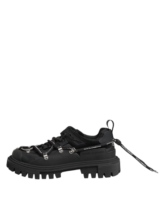 Zapatillas de Trekking Negras de Bajo Perfil con Cordones de Dolce & Gabbana - Image 6
