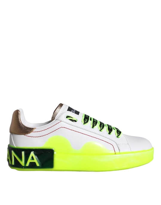 Zapatillas bajas de piel blanca Portofino de Dolce & Gabbana - Image 1